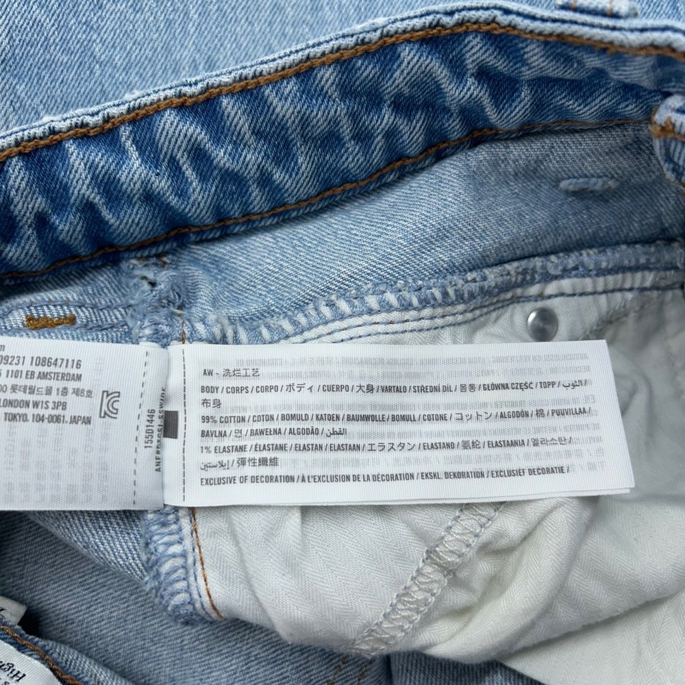 Abercrombie & Fitch Curve Love 90s Relaxed High Rise Jeans Blue Women's 25 Short - Picture 3 of 8
